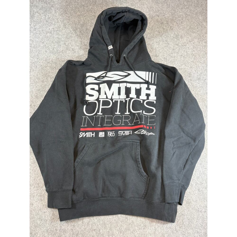 Smith Optics Integrate Hoodie Mens Medium Black Cotton Blend Skater Sweatshirt